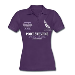 Maritime Sailing Poloshirt mit Segelboot für Frauen