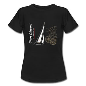 Maritime Sailing T-Shirt with Sailingboat for woman