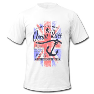 Sailing T-shirt with Union Jack for men